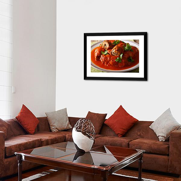 Beef Roll Stuffed Canvas Wall Art-5 Horizontal-Gallery Wrap-22" x 12"-Tiaracle