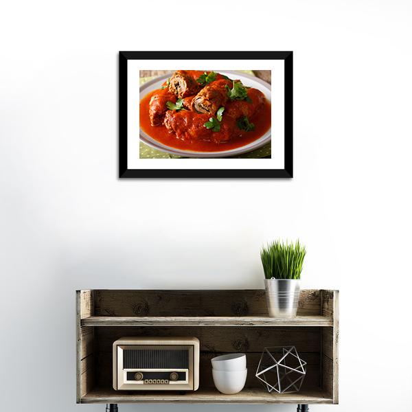 Beef Roll Stuffed Canvas Wall Art-1 Piece-Framed Print-20" x 16"-Tiaracle