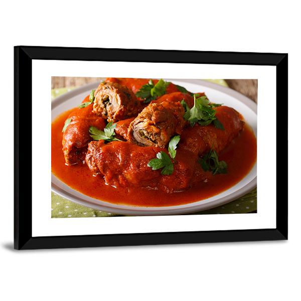 Beef Roll Stuffed Canvas Wall Art-3 Horizontal-Gallery Wrap-25" x 16"-Tiaracle