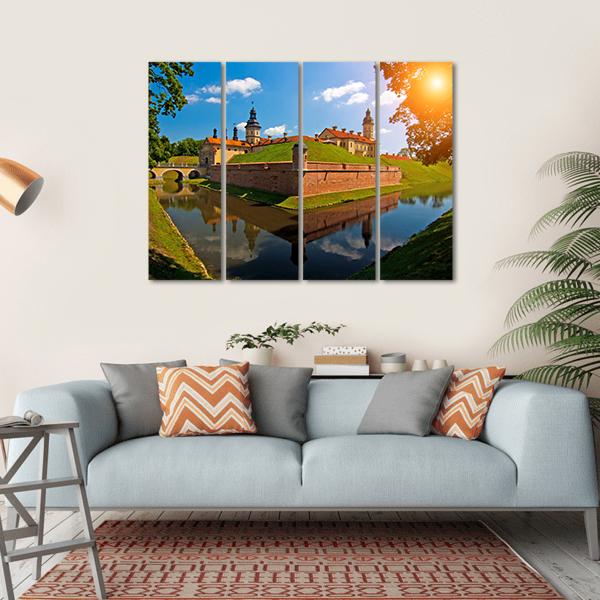 Belarus Castle Canvas Wall Art-4 Horizontal-Gallery Wrap-34" x 24"-Tiaracle
