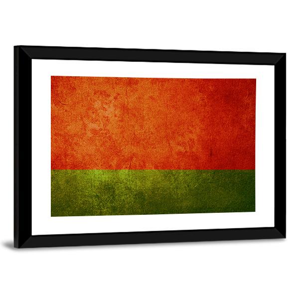 Belarus Flag Panoramic Canvas Wall Art-1 Piece-36" x 12"-Tiaracle