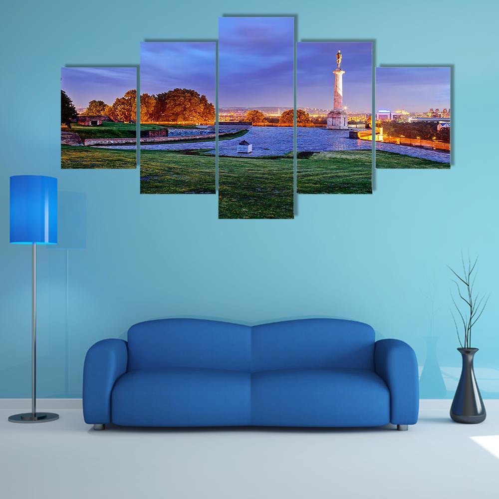 Belgrade Fortress Canvas Wall Art-5 Star-Gallery Wrap-62" x 32"-Tiaracle
