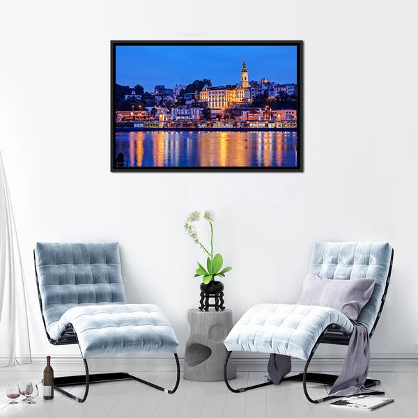 Belgrade With River Canvas Wall Art-3 Horizontal-Gallery Wrap-25" x 16"-Tiaracle