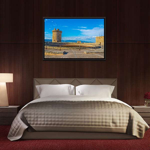 Bellver Castle Spain Canvas Wall Art-3 Horizontal-Gallery Wrap-25" x 16"-Tiaracle