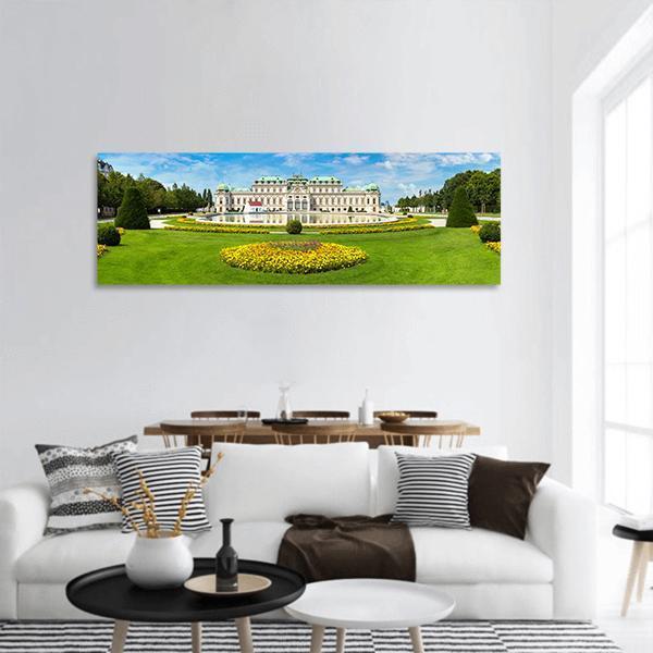 Belvedere Museum Austria Panoramic Canvas Wall Art-1 Piece-36" x 12"-Tiaracle