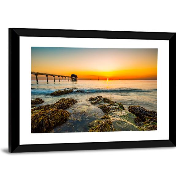 Bembridge Ledge Isle Of Wight Canvas Wall Art-3 Horizontal-Gallery Wrap-25" x 16"-Tiaracle