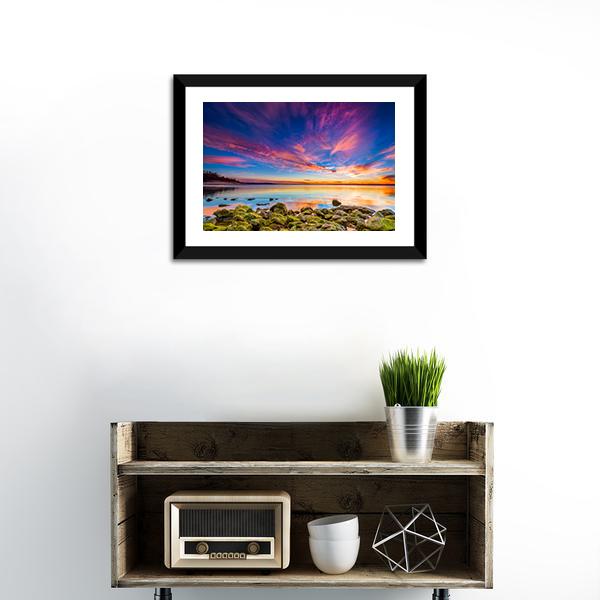 Benbrook Lake Canvas Wall Art-1 Piece-Framed Print-30" x 20"-Tiaracle