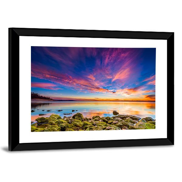 Benbrook Lake Panoramic Canvas Wall Art-1 Piece-36" x 12"-Tiaracle