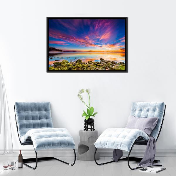 Benbrook Lake Panoramic Canvas Wall Art-1 Piece-36" x 12"-Tiaracle