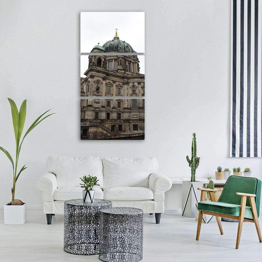 Berlin Cathedral Vertical Canvas Wall Art-3 Vertical-Gallery Wrap-12" x 25"-Tiaracle