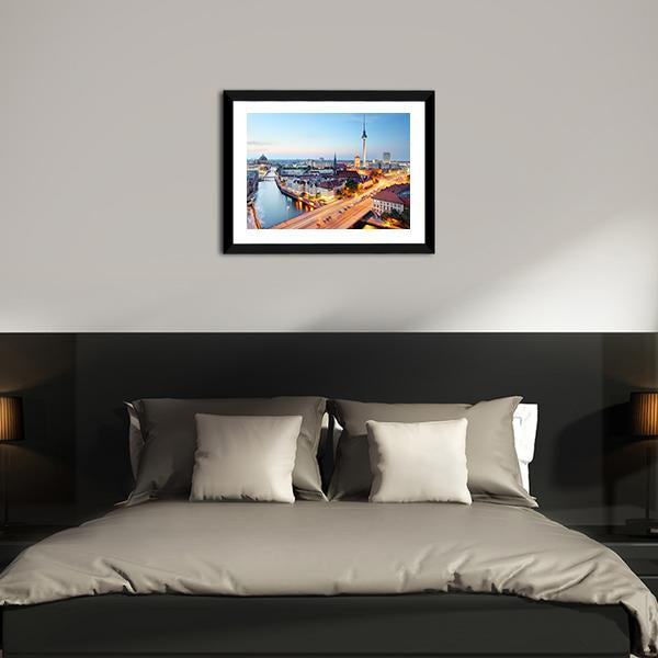 Berlin Skyline Canvas Wall Art-3 Horizontal-Gallery Wrap-25" x 16"-Tiaracle