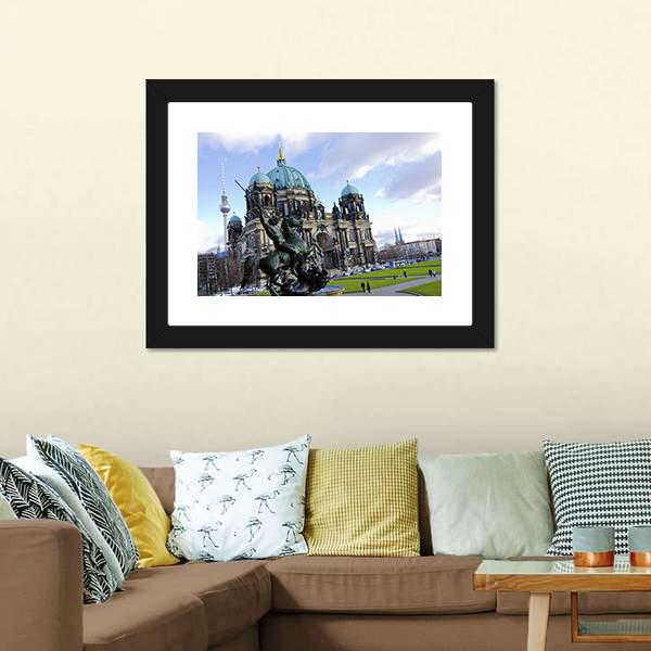 Berliner Dom Canvas Wall Art-3 Horizontal-Gallery Wrap-25" x 16"-Tiaracle