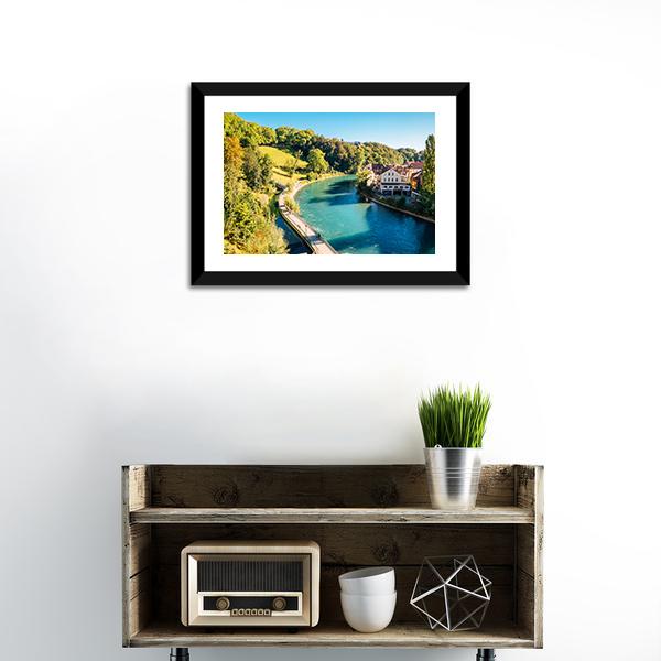 Bern Old Town Canvas Wall Art-1 Piece-Framed Print-20" x 16"-Tiaracle