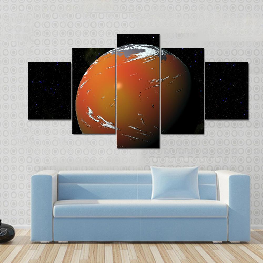 Bespin Gas Giant Planet Canvas Wall Art-5 Star-Gallery Wrap-62" x 32"-Tiaracle