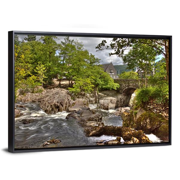 Betws y Coed Bridge Canvas Wall Art-3 Horizontal-Gallery Wrap-25" x 16"-Tiaracle