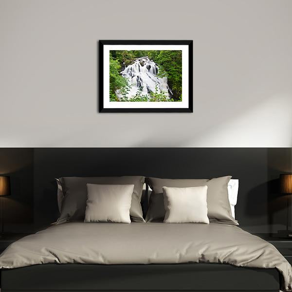 Betws-y-Coed Waterfalls Canvas Wall Art-3 Horizontal-Gallery Wrap-25" x 16"-Tiaracle