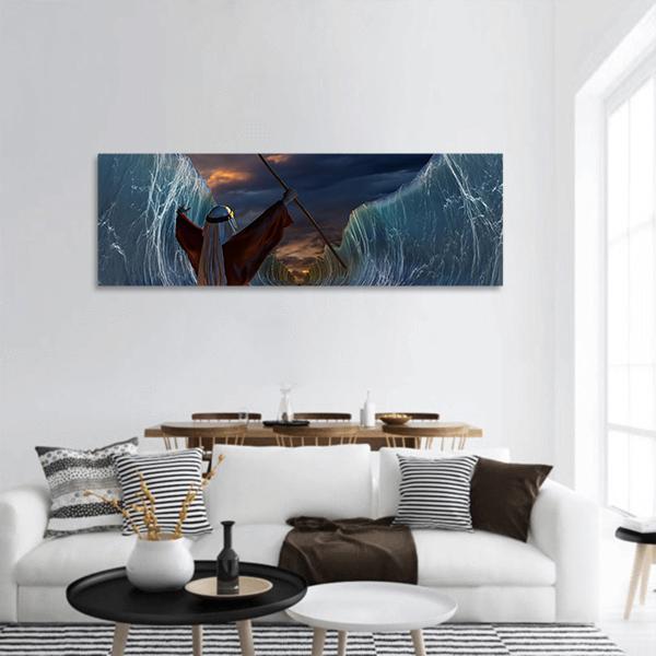 Biblical Narrative Panoramic Canvas Wall Art-1 Piece-36" x 12"-Tiaracle