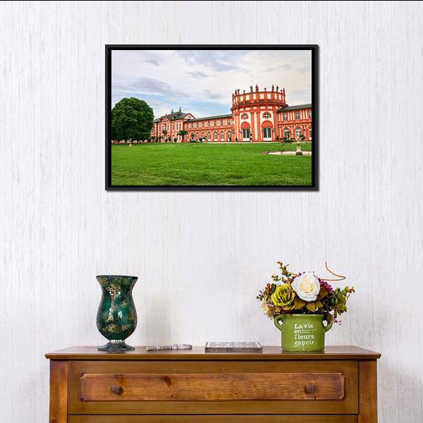 Biebrich Palace Germany Canvas Wall Art-1 Piece-Floating Frame-24" x 16"-Tiaracle