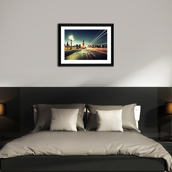 Big Ben From Westminster Bridge Canvas Wall Art-3 Horizontal-Gallery Wrap-25" x 16"-Tiaracle