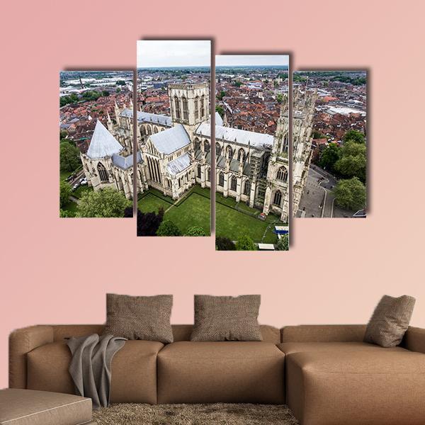 York Minster Cathedral Canvas Wall Art-4 Pop-Gallery Wrap-50" x 32"-Tiaracle