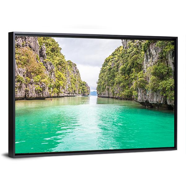 Big Lagoon Philippines Canvas Wall Art-5 Horizontal-Gallery Wrap-22" x 12"-Tiaracle