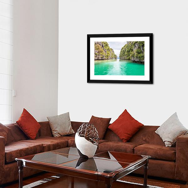 Big Lagoon Philippines Canvas Wall Art-5 Horizontal-Gallery Wrap-22" x 12"-Tiaracle