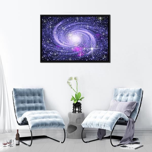 Big Spiral Galaxy Canvas Wall Art-5 Horizontal-Gallery Wrap-22" x 12"-Tiaracle