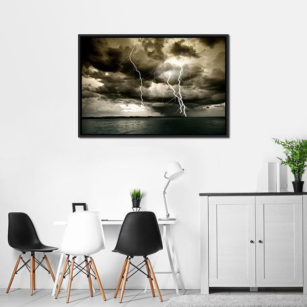 Big Thunderbolt Canvas Wall Art-5 Horizontal-Gallery Wrap-22" x 12"-Tiaracle