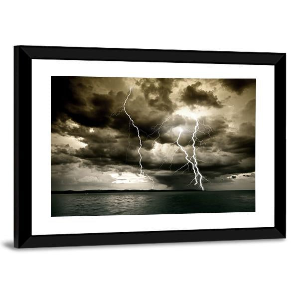 Big Thunderbolt Canvas Wall Art-5 Horizontal-Gallery Wrap-22" x 12"-Tiaracle