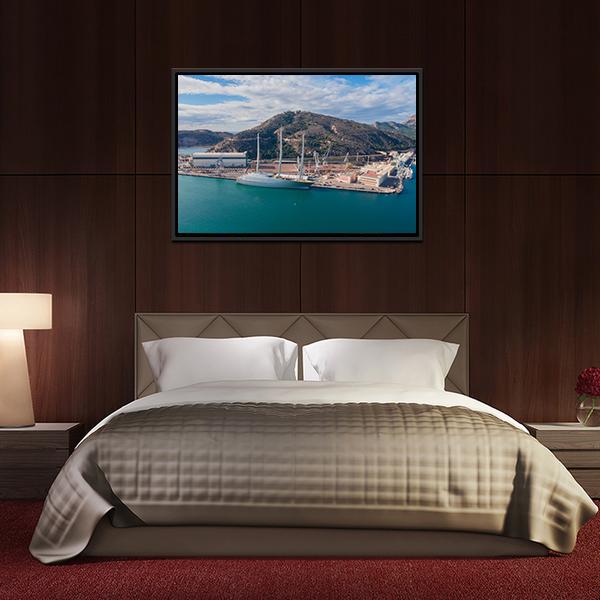 Biggest Sailing Yacht Spain Canvas Wall Art-3 Horizontal-Gallery Wrap-25" x 16"-Tiaracle