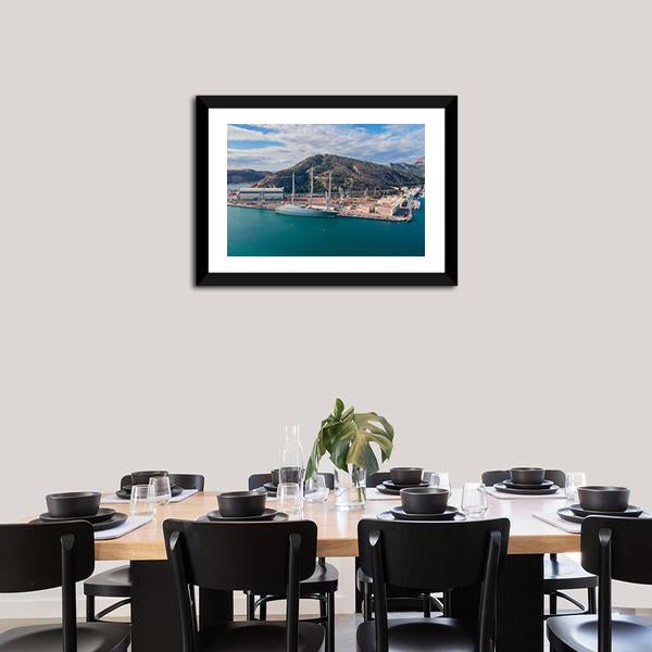 Biggest Sailing Yacht Spain Canvas Wall Art-3 Horizontal-Gallery Wrap-25" x 16"-Tiaracle