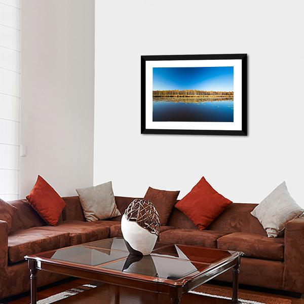 Birch Forest & Lake Canvas Wall Art-3 Horizontal-Gallery Wrap-25" x 16"-Tiaracle