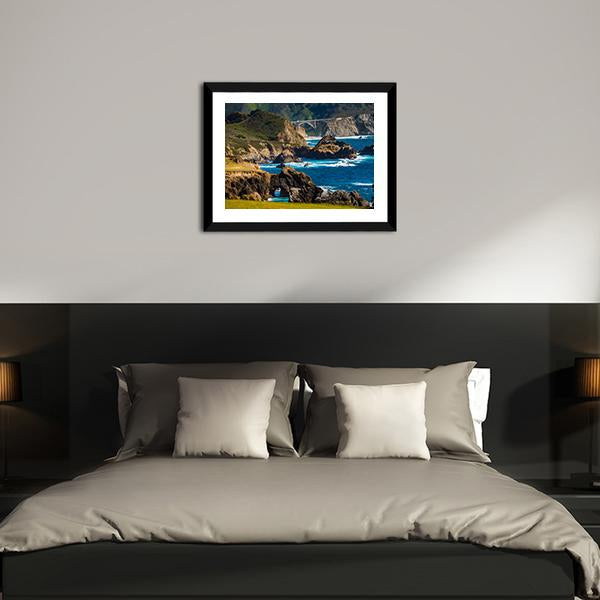 Bixby Creek Bridge Canvas Wall Art-3 Horizontal-Gallery Wrap-25" x 16"-Tiaracle