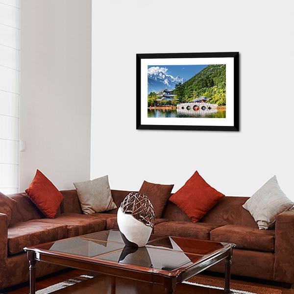 Black Dragon Pool Canvas Wall Art-5 Horizontal-Gallery Wrap-22" x 12"-Tiaracle