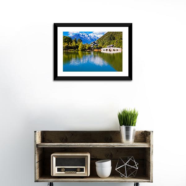 Black Dragon Pool China Canvas Wall Art-1 Piece-Framed Print-20" x 16"-Tiaracle