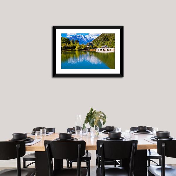 Black Dragon Pool China Canvas Wall Art-3 Horizontal-Gallery Wrap-25" x 16"-Tiaracle