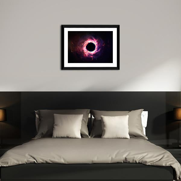 Black Hole Illustration Panoramic Canvas Wall Art-1 Piece-36" x 12"-Tiaracle