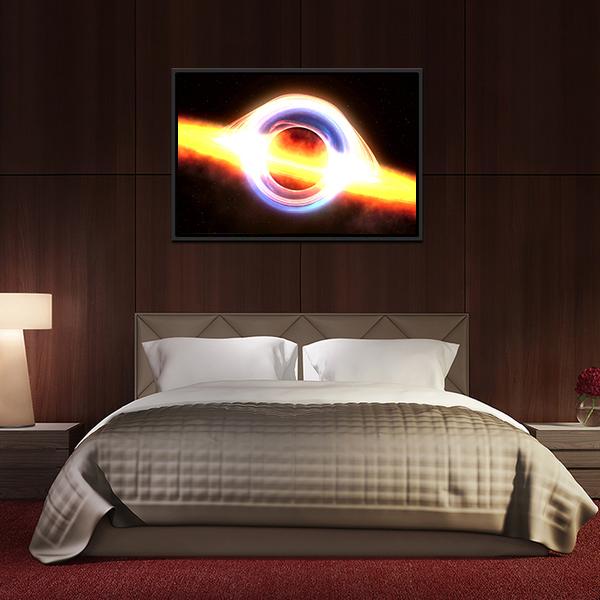 Black Hole In Space Panoramic Canvas Wall Art-1 Piece-36" x 12"-Tiaracle