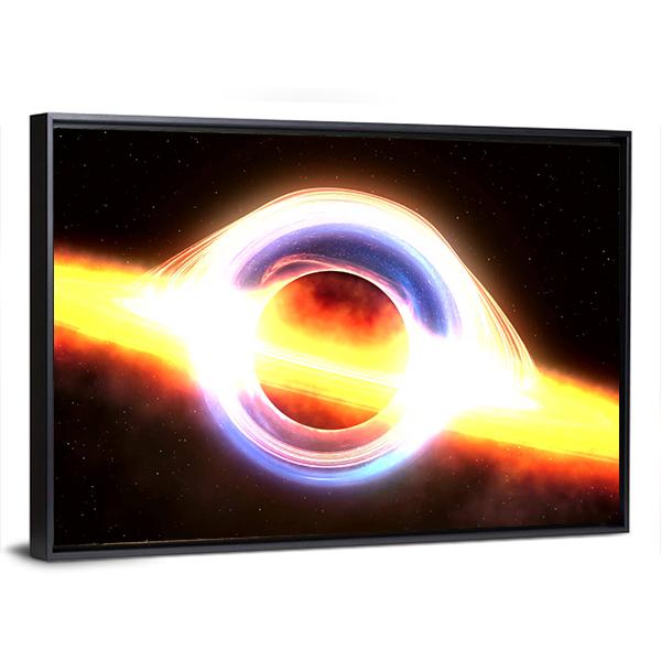 Black Hole In Space Panoramic Canvas Wall Art-1 Piece-36" x 12"-Tiaracle