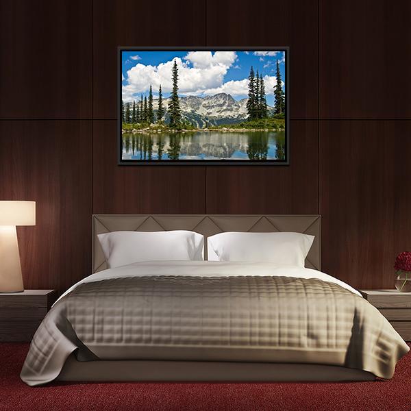 Blackcomb Mountain Reflecting off Harmony Lake Canvas Wall Art-5 Horizontal-Gallery Wrap-22" x 12"-Tiaracle