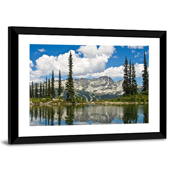 Blackcomb Mountain Reflecting off Harmony Lake Canvas Wall Art-3 Horizontal-Gallery Wrap-25" x 16"-Tiaracle
