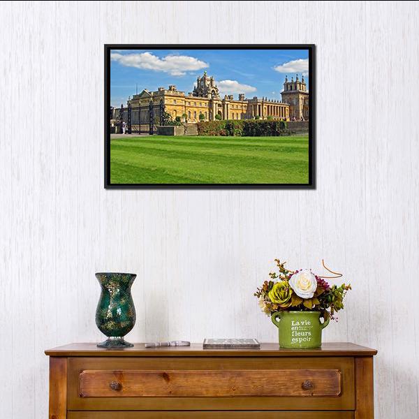 Blenheim Palace England Canvas Wall Art-1 Piece-Floating Frame-24" x 16"-Tiaracle