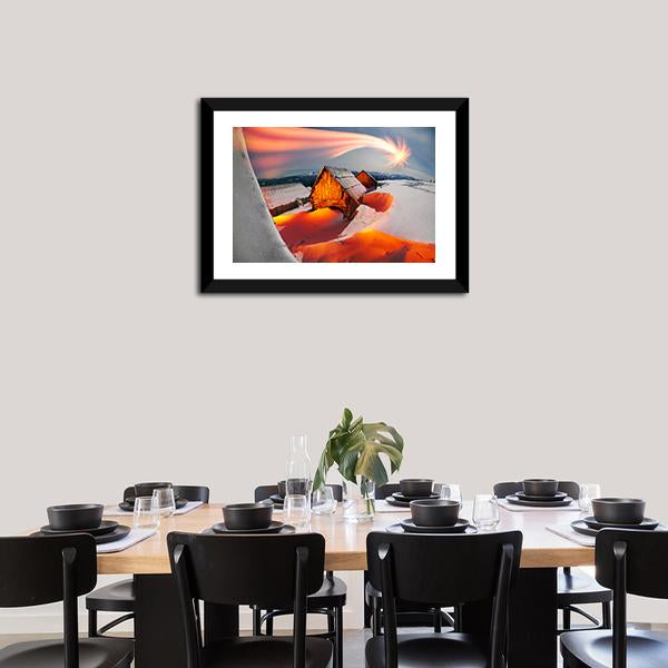 Blizzard Covered Alpine Fields Canvas Wall Art-3 Horizontal-Gallery Wrap-25" x 16"-Tiaracle