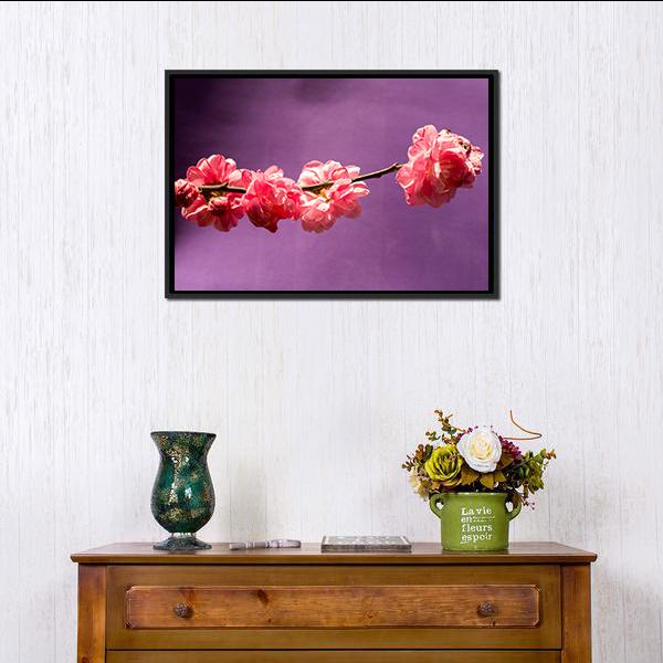 Bloom Blossom Flowers Canvas Wall Art-1 Piece-Floating Frame-24" x 16"-Tiaracle