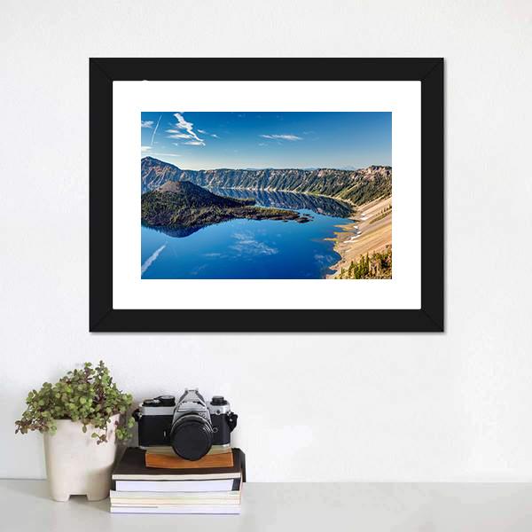 Blue Jewel Lake Oregon Panoramic Canvas Wall Art-1 Piece-36" x 12"-Tiaracle