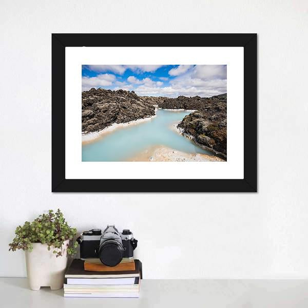 Blue Lagoon Iceland Canvas Wall Art-1 Piece-Framed Print-20" x 16"-Tiaracle