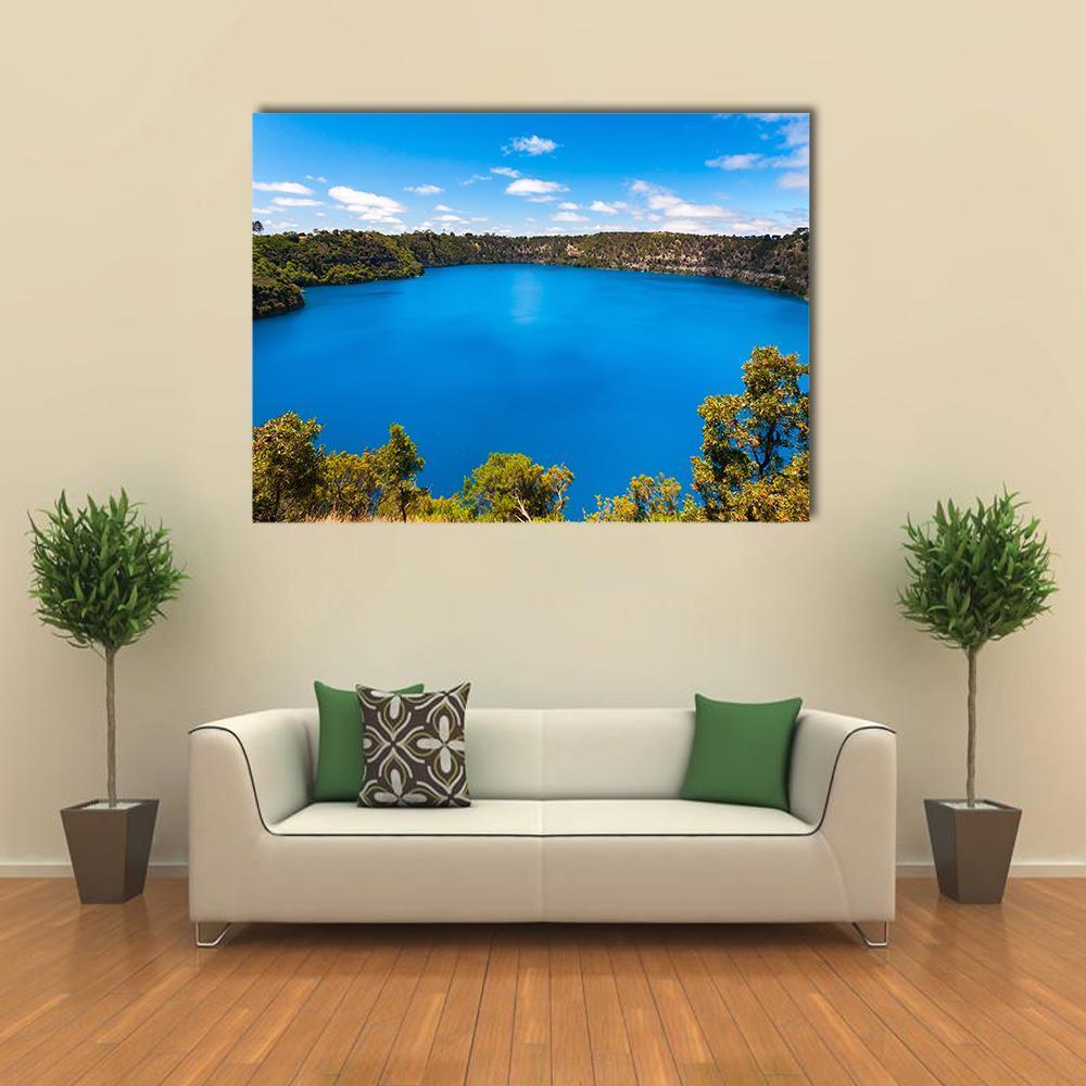Blue Lake Australia Canvas Wall Art-1 Piece-Gallery Wrap-48" x 32"-Tiaracle