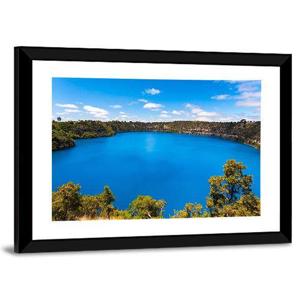 Blue Lake Australia Canvas Wall Art-3 Horizontal-Gallery Wrap-25" x 16"-Tiaracle