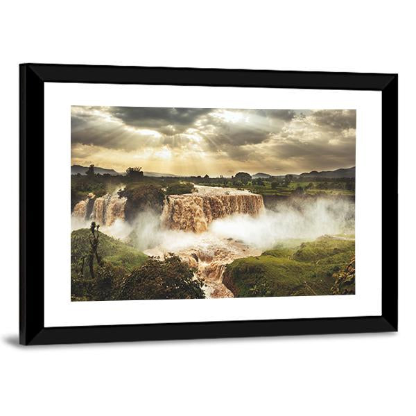 Blue Nile Falls Ethiopia Canvas Wall Art-3 Horizontal-Gallery Wrap-25" x 16"-Tiaracle