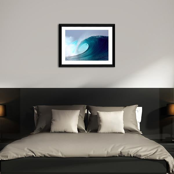 Blue Ocean Tropical Surfing Wave Canvas Wall Art-3 Horizontal-Gallery Wrap-25" x 16"-Tiaracle